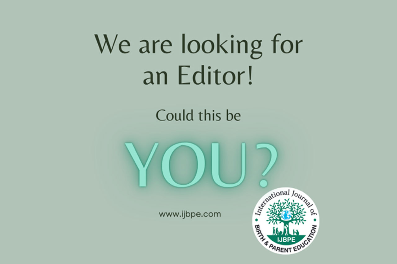 We are looking for an Editor!